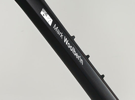 2x Custom Cyclist Name Flag Decal Bike Helmet Frame Sticker — shown applied