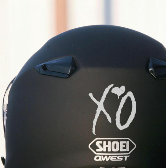 XO The weeknd Decal Sticker Love Kiss Hug Hip Hop Music aesthetic Car Wall — shown applied