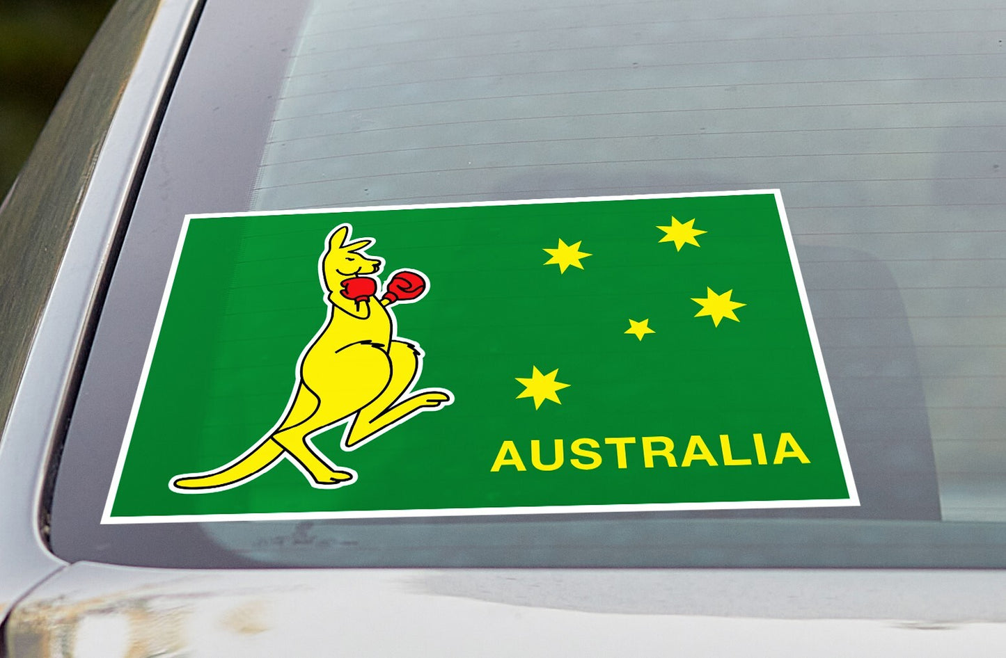 Boxing Kangaroo flag Car Sticker Decal Australia Day flag Spirit Symbol Identity — product photo