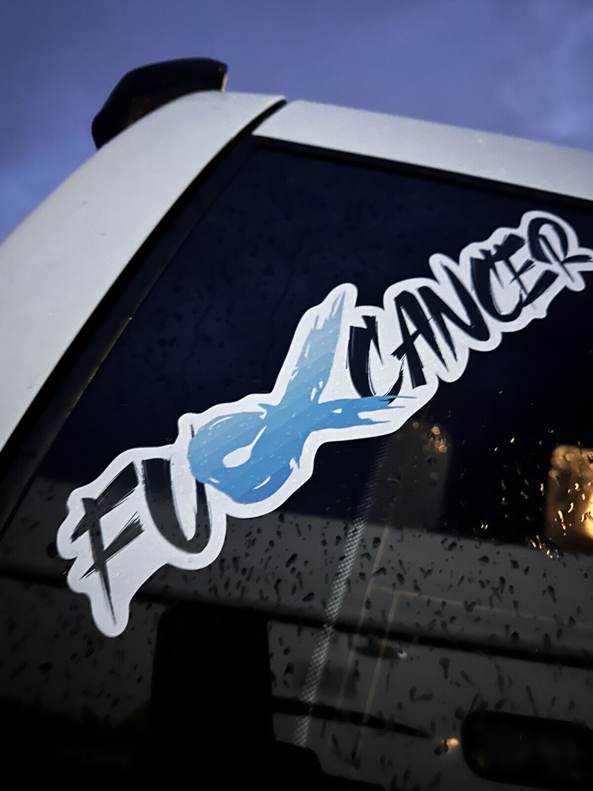 Custom F*ck Fck Cancer Car Decal Sticker Ribbon Breast Prostate Skin Colon Pink — size guide