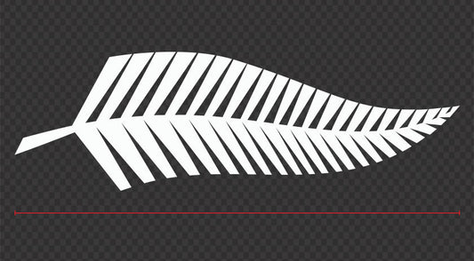 Custom Silver Fern Decal Sticker New Zealand NZ Car Window Boat Wall 3-370cm β shown applied