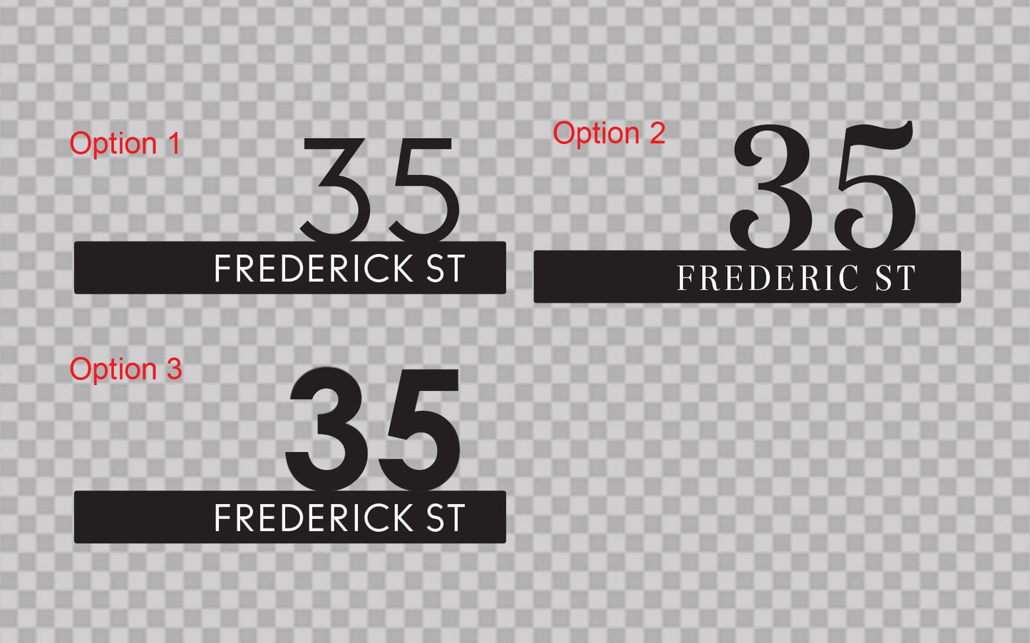 Personalised House Sign House Number Custom Address Sign Wall Door Mailbox — shown applied