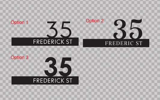 Personalised House Sign House Number Custom Address Sign Wall Door Mailbox — shown applied