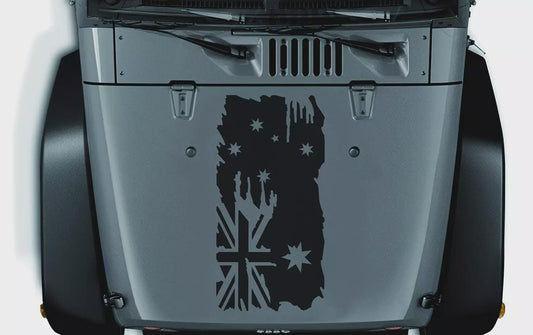 Distressed Australian Flag Car Sticker: Weatherproof Aussie Pride Decal – view 3