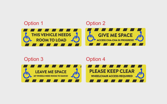 Wheelchair Vehicle Access Decal: High-Visibility Disabled Car Sticker – view 2