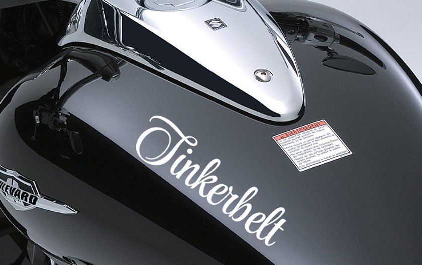 2x Custom Motorcycle Tank Helmet Cycle Name Decal Personalised Frame MTB Sticker