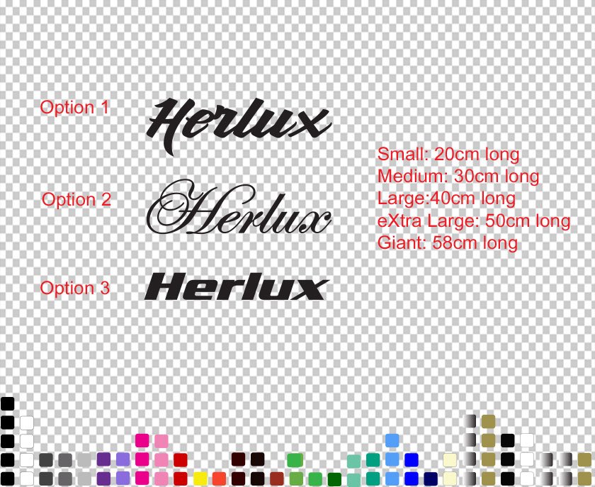 HERLUX Funny Hilux 4x4 Girl Car Sticker Vinyl Decal