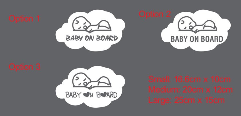 baby on board car sign sticker decal