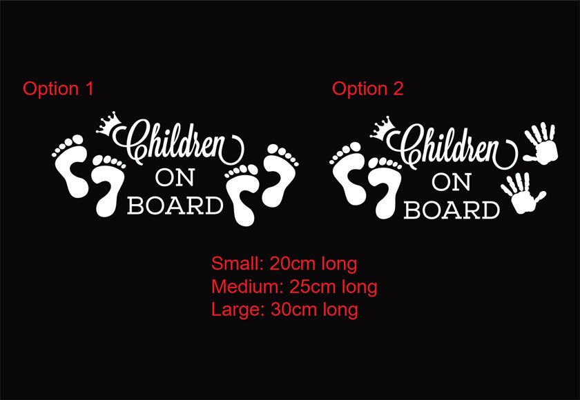 Precious Cargo Baby on Board Sign Sticker Hands Feet Baby Kids Safety Car Decal