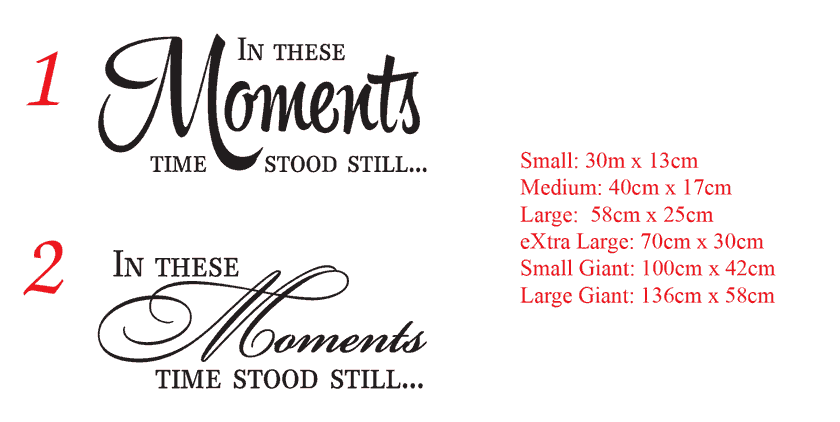 In these moments, time stood still...gallery decal sticker