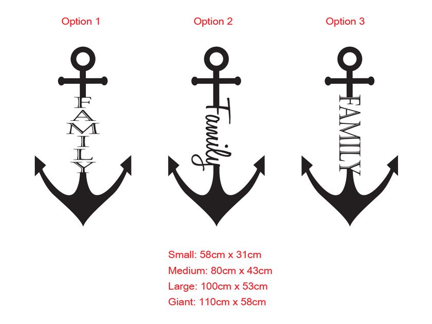 Family Anchor Wall Sticker Removable Decal