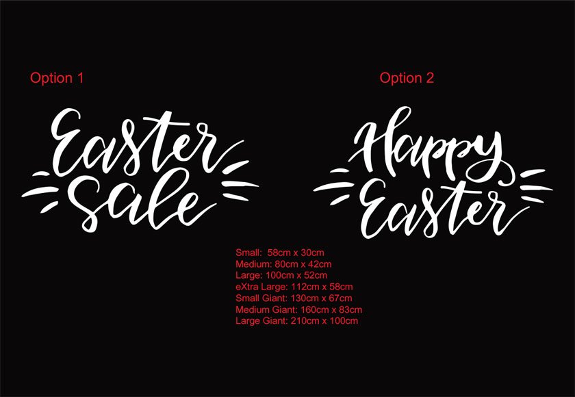 Easter Sale Vinyl Decal Sticker Wall Door Shop Window Sign Removable