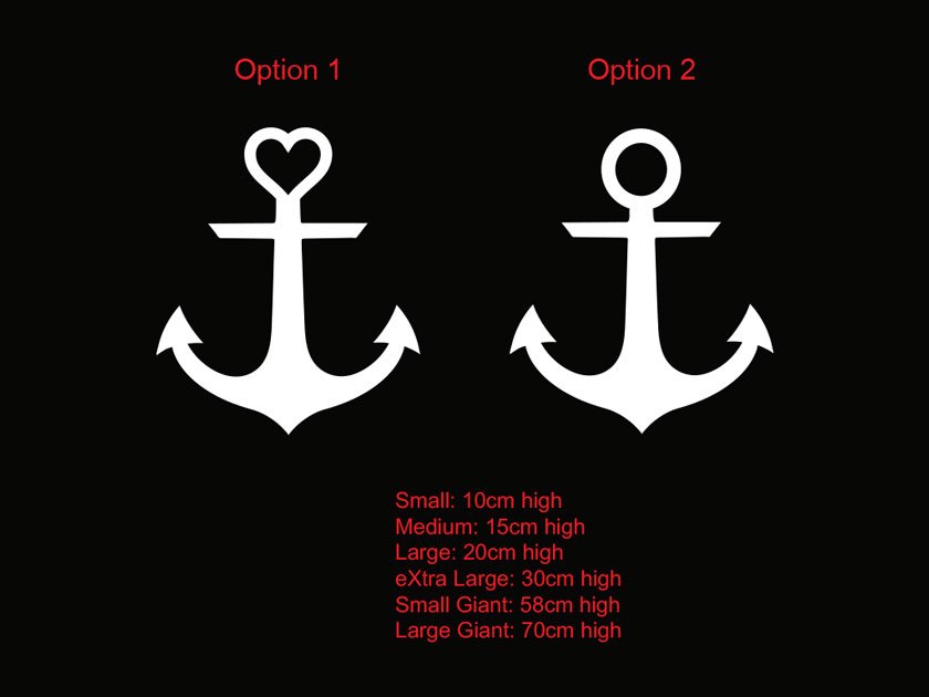 Anchor Heart Car Boat Laptop Phone Tattoo Vinyl Decal Marine Theme<