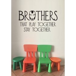 Brothers that Play Together Stay Together Brother Wall Decal Sticker Kids Room
