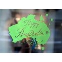 Happy Australia Day Wall & Window Stickers Decal Sign Shop Window Display