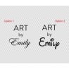 Custom ART by Kids Name Decal Sticker