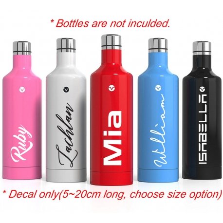 Personalised Drink Bottle Name Sticker Custom Sports Goods Decal