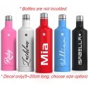 Personalised name Drink Bottle Name Sticker Custom Sports Goods Decal