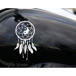 Dream Catcher Ying Yang Car Caravan Bike Helmet Wall Door Decals Sticker