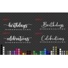 Celebrate Family Birthdays Anniversary Moments Vinyl Decal Sign with Month Gift