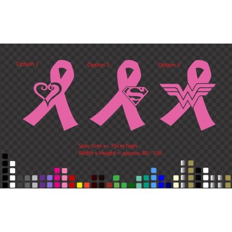 Breast Cancer Awareness Pink Ribbon Car Sticker DECAL