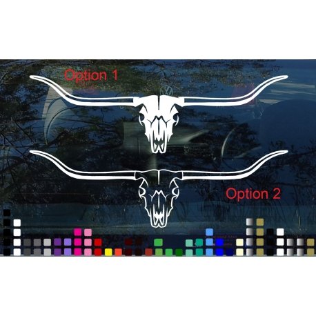 Longhorn Bull Skull Aussie Car Sticker Decal Cowboy Ute Cowgirl Outback 10~180cm