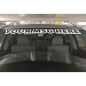 Custom Car Windscreen Windshield Sticker Decal Banner Advert up to 10cm high