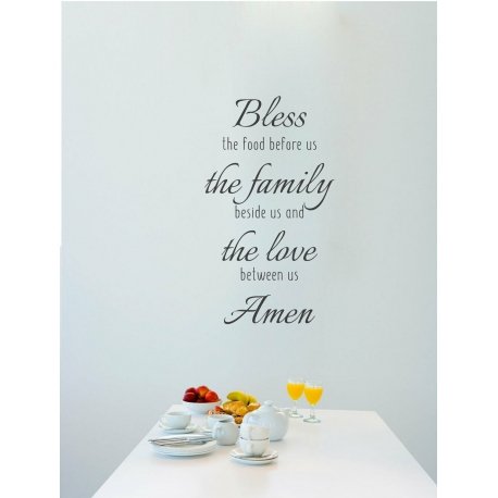 Bless the Food Decal Before Us Wall Sticker Decal Kitchen Wall Decal Dining Room