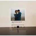 Custom Music Plaque Spotify Song Photo Couple, Anniversary Wedding Friend Gift Clear Frost Black Acrylic Wood