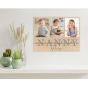 Grandma Wooden Photo Plaque, Photo collage on plywood