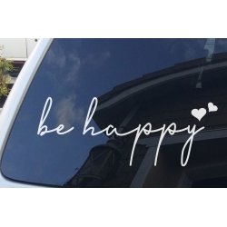 Be happy Mirror Car Decal Sticker Inspirational Quote Vinyl Wall Door Laptop