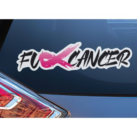 Fuck Fck Cancer Grunge Ribbon Decal Sticker Breast Brain Skin Car Window Bumper