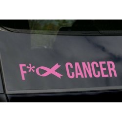Fuck Fck Cancer Ribbon Decal Sticker Breast Brain Skin Car Window Bumper