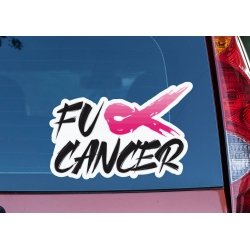 Fuck Fck Cancer Grunge Ribbon Decal Sticker Breast Brain Skin Car Window Bumper
