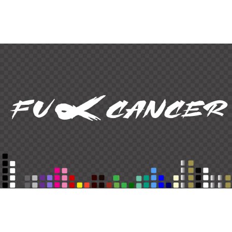 Fck Cancer Fight Decal Sticker Car Windscreen Banner