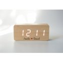 Personalised Wooden LED Digital Alarm Clock photo text X-mas Annivery Wedding Gift