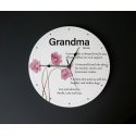 Personalised Wall Clock Grandma meaning Custom Gift Mum Nana Aunt