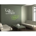 LIFE IS NOT ABOUT WAITING FOR THE STORM TO PASS DANCE IN THE RAIN WALL DECAL VINYL STICKER