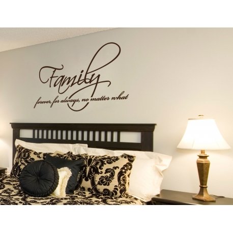 FAMILY FOREVER, FOR ALWAYS AND NO MATTER WHAT WALL VINYL DECAL