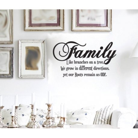 FAMILY LIKE BRANCHES ON A TREE PHOTO GALLERY WALL VINYL DECAL STICKER