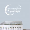 SWEET DREAMS LOVE YOU GOODNIGHT SOUTHERN STAR WALL DECAL VINYL STICKER 