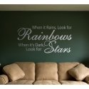 WHEN IT RAINS LOOK FOR RAINBOW QUOTE WALL DECAL VINYL STICKER
