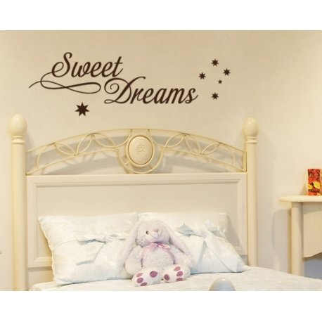 SWEET DREAMS WALL TATTOO LETTERING SIGN DECAL VINYL STICKER 