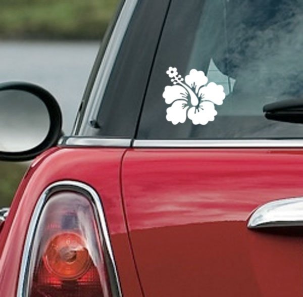 Hawaiian Hibiscus Flower Car Boat Laptop Tattoo Vinyl Decal