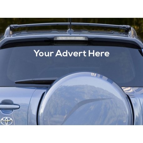 CUSTOM CAR ADVERT AD PERSONALISED VINYL DECAL LETTERING BUMPER STICKER