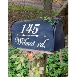 MAILBOX FRONT DOOR WALL CUSTOM STICKER HOUSE NUMBER STREET NAME DECAL