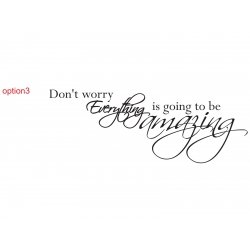 DON'T WORRY EVERYTHING IS GOING TO BE AMAZING WALL VINYL DECAL STICKER