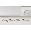 LAUNDRY TODAY OR NAKED TOMORROW FUNNY WALL VINYL SIGN DECAL STICKER