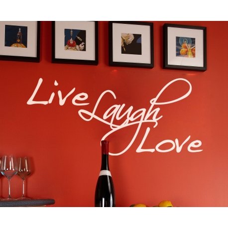LOVE LAUGH LIVE QUOTE WALL DECAL VINYL STICKER