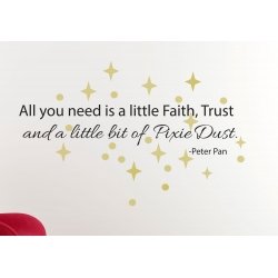 ALL YOU NEED IS A FAITH Pixie Dust Peterpan WALL DECAL STICKER